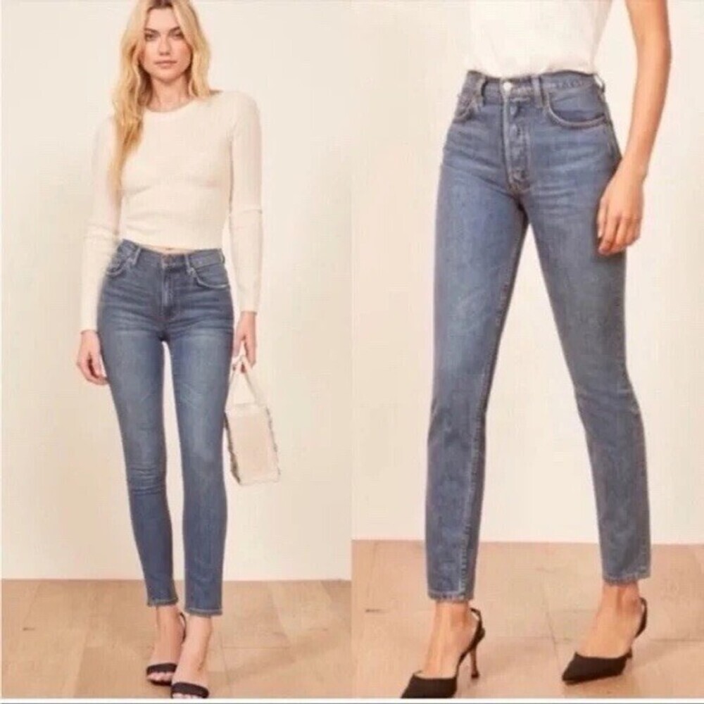 Reformation Melissa High & Skinny Baltic Jeans